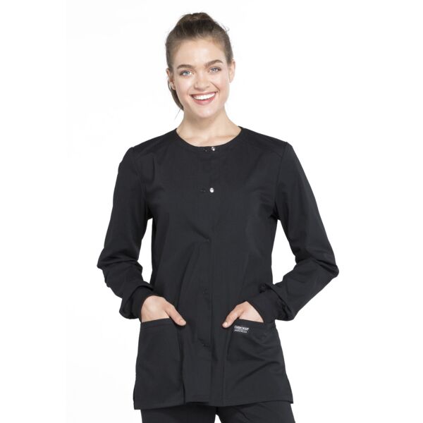 Snap Front Jacket in Black Thumbnail