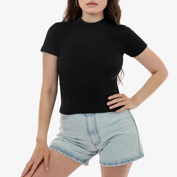 14/1 Rib Mock Neck Top Thumbnail