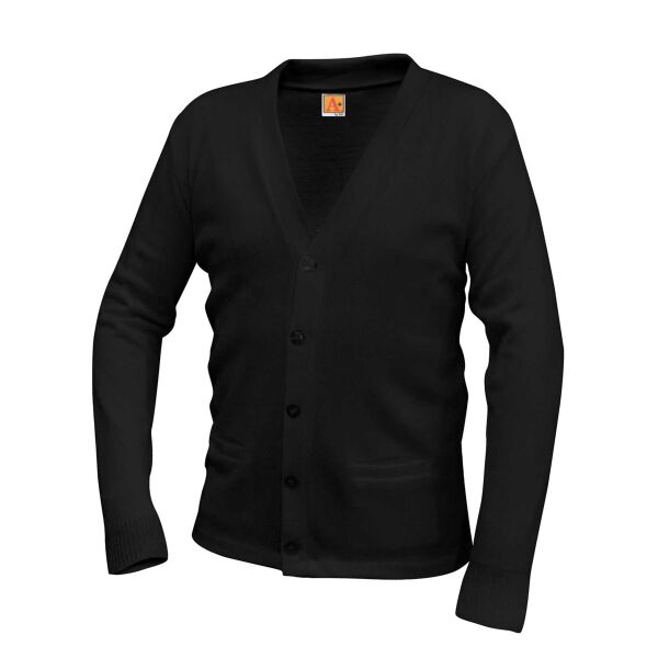 Two-Pocket Jersey V-Neck Cardigan Thumbnail
